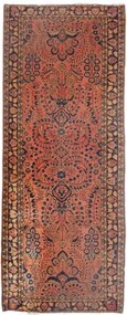 Antik Stilizzato Terracotta Blu Scuro Corsia 74x190 Cm