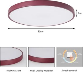 Brilagi - Plafoniera LED POOL LED/100W/230V 3000/4000/6000K 80 cm bordeaux