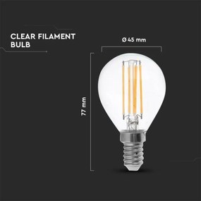Lampadina LED FILAMENT P45 E14/4W/230V 4000K