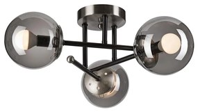 Lampadario a plafone MALENA 3xE14/5W/230V nero/fumé