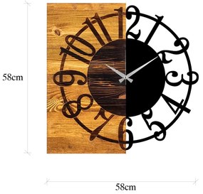 Orologio da parete 58x58 cm 1xAA legno/metallo