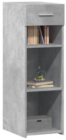 Credenza grigio cemento 30x42,5x93 cm in legno multistrato