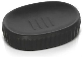 Porta sapone da appoggio nero in ceramica Cup
