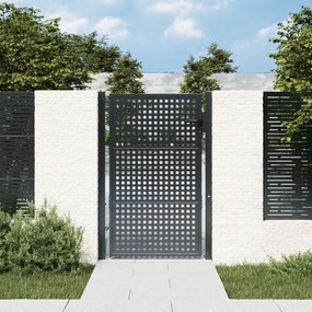 Cancello Giardino Antracite 105x200 Cm İn Acciaio /