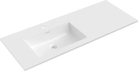 Mexen Otis lavabo incassato a sinistra 121 x 46,5 cm, bianco lucido - 25181200L