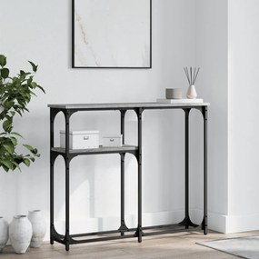 Tavolino Consolle Grigio Sonoma 90x22,5x75 Cm Legno Multistrato /