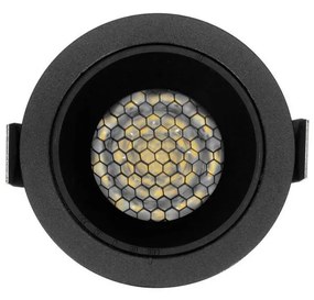 Faro da Incasso Nero 8W Foro Ø55mm CCT 15°-55° con driver Philips Colore Bianco Variabile CCT