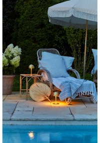 Lampada da tavolo LED color ottone con paralume in metallo con telecomando (altezza totale 22 cm) Tim – Sirius