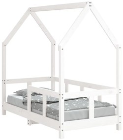 Giroletto per bambini bianco 70x140cm in legno massello di pino