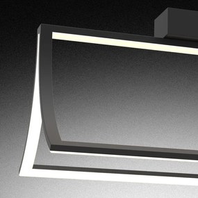 Plafoniera LED Opera nero IP20 bianco naturale, 3650 lumen NOVECENTO