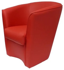 Poltrona Rossa in ecopelle per casa ufficio - Valentina
