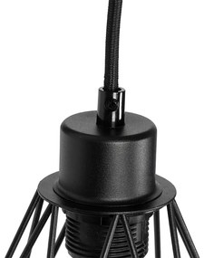 Lampada da parete smart nera con legno incl. WiFi A60 - Chon