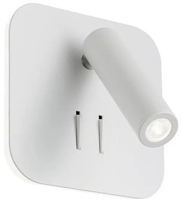 Redo 01-1491 - Lampada da parete LED QUDA LED/6W/230V + LED/3W CRI 90 USB bianco