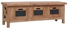 Mobile Porta Tv Con 3 Cassetti 120x30x40 Cm Massello Di Mogano /