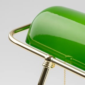 Brilagi - Lampada da scrivania BANK OFFICE 1xE27/60W/230V dorata/verde