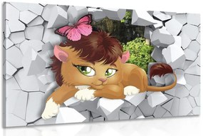Quadro su tela – Cucciolo di leone adorabile
