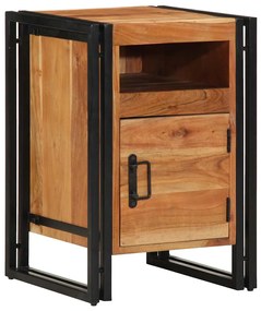 Comodino 40x40x59 Cm İn Legno Massello Di Acacia /