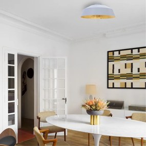 Plafoniera glamour Tokyo bianco, foglia oro ø 35 cm IP20, E27 LUMICOM
