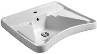 Lavabo disabili e terza et in ceramica bianca con troppo pieno art. 52-T100-N