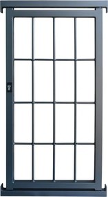 Grata di sicurezza battente in acciaio verniciato grigio 80 x 150 cm