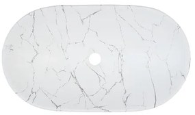 COMAD UN-LENA-MW17 - Lavabo da appoggio LENA 61,5x36 cm ceramica bianco opaco