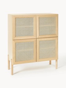 Credenza alta in legno di quercia con intreccio viennese Jolie