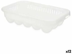 Porta uova Bianco Trasparente Plastica 17,5 x 7 x 28,5 cm (12 Unità)