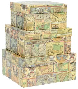 Scatole regalo in set da 3 Maps - Kartos