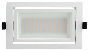 Faro LED da Incasso 44W, Foro 210x130, Bianco con driver Philips Colore  Bianco Naturale 4.000K