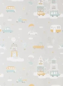 Majvillan Carta da parati Above the Clouds - Soft Grey