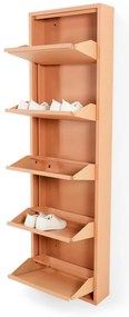 Scarpiera color salmone in metallo con ante ribaltabili 50x169x15 cm Billy – Spinder Design