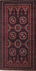 Beluch Tappeto persiano 200 x 100 Rosso (Iran) Annodato A Mano