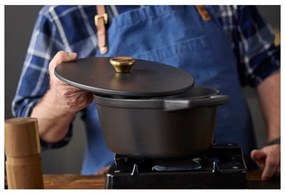 Pentola in ghisa con coperchio incluso adatta all'induzione 3,6 l – Holm