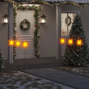 Luci di Natale con Picchi e LED 3 pz Pieghevoli, Gialle / 35 cm