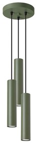 Sollux SL.1487 - Lampadario a sospensione con filo LAGOS 3xGU10/10W/230V verde