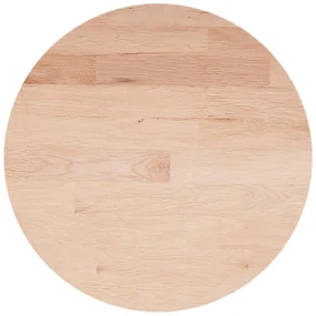 Piano tavolo rotondo Ø30x1,5 cm massello di rovere non trattato