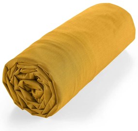Lenzuolo giallo elasticizzato in cotone biologico 180x200 cm Biolina - douceur d'intérieur