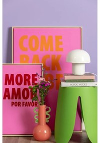 Lampada da tavolo bianca con paralume in metallo (altezza 20 cm) Fat Mushroom - Leitmotiv