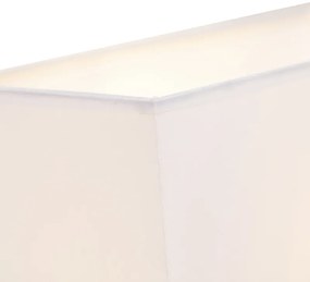 Lampada da parete moderna in acciaio con paralume bianco - Bergamo