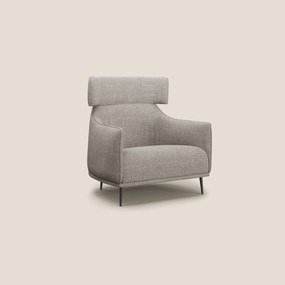 Zelda Poltroncina dal design moderno in morbido tessuto impermeabile T06 tortora