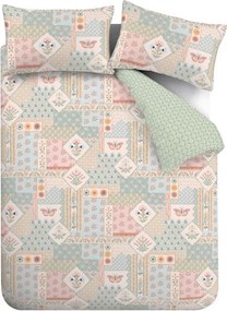 Set copripiumino e federa per letto matrimoniale 3 pezzi 200x200 cm Folk Patchwork – Catherine Lansfield