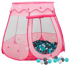 Tenda Da Gioco Per Bambini Rosa Con 250 Palline 102x102x82 Cm /