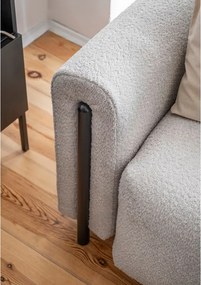 Divano grigio chiaro allungabile/con contenitore e rivestimento in bouclé 244 cm Arcadova – ELTAP