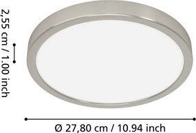 Eglo 901382 - LED RGBW dimmerabile plafoniera con vetro fumé FUEVA-Z LED/14,3W/230V 27,8cm IP44 cromo
