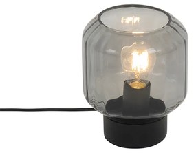 Lampada da tavolo classica nera vetro fumé - STIKLO
