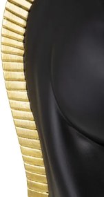 Cavallo Nero E Oro Cm Ø 18,5X50