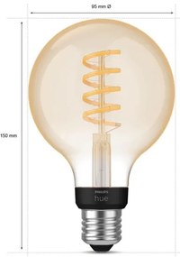 Lampadina LED Dimmerabile Philips Hue WHITE AMBIANCE G93 E27/7W/230V 2200-4500K