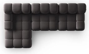 Divano in velluto grigio scuro 285 cm Bellis - Micadoni Home