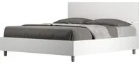 Letto matrimoniale con rete 160x200 testata dritta bianco frassino Demas