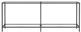 Tavolo consolle trasparente 200x35x75,5 cm in vetro temperato